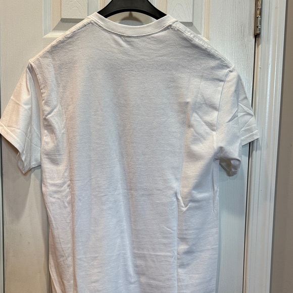 Gildan White T-Shirt with Green Cats and Coffee Design - Picture 4 of 4